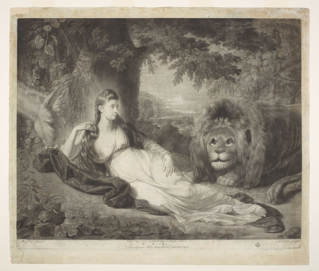 Una e il leone, dalla Regina delle fate di Spenser da Benjamin West