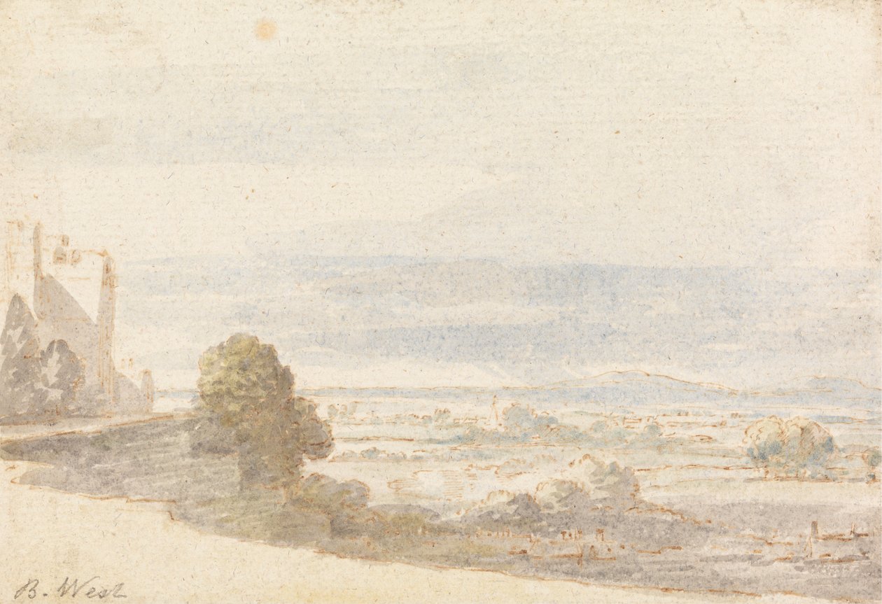 Windsor Great Park dalla terrazza del castello da Benjamin West