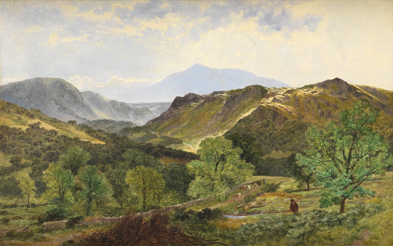 Moel Siabod - nella Valle del Lledr, 1871 da Benjamin Williams Leader
