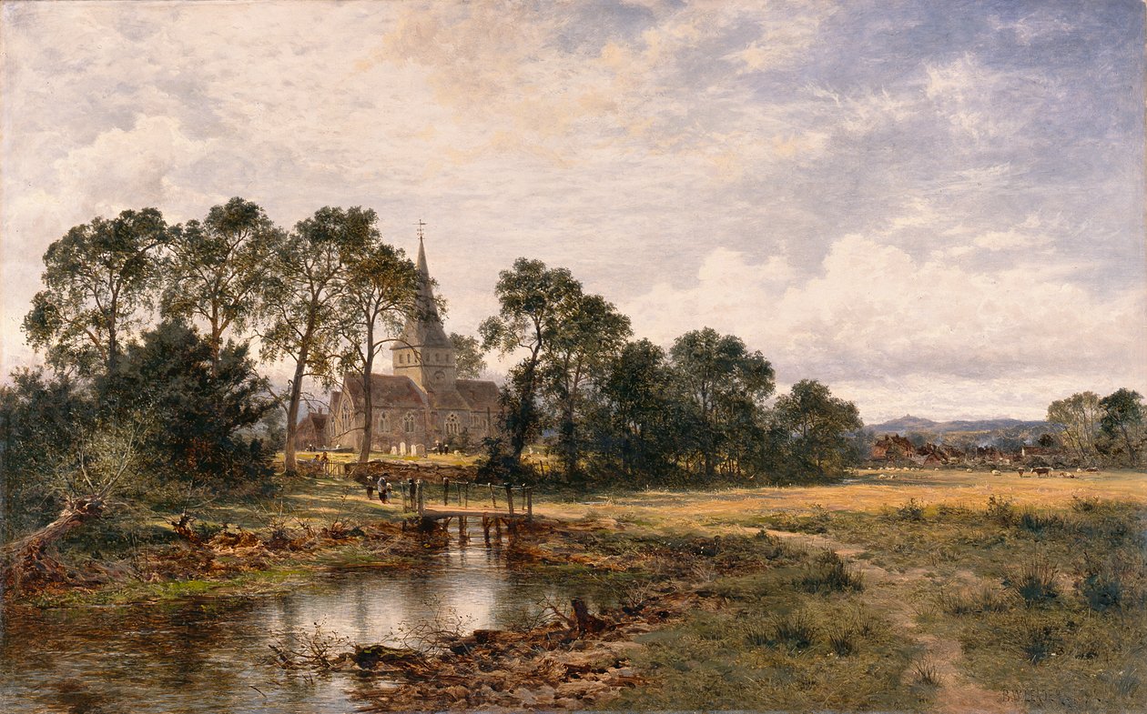Chiesa di Shere, Surrey da Benjamin Williams Leader