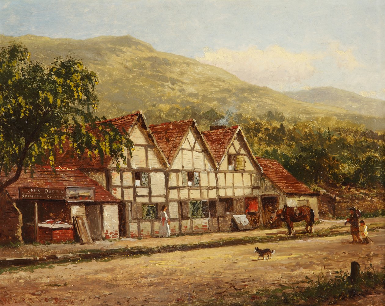 La vecchia bottega del fabbro, Great Malvern da Benjamin Williams Leader