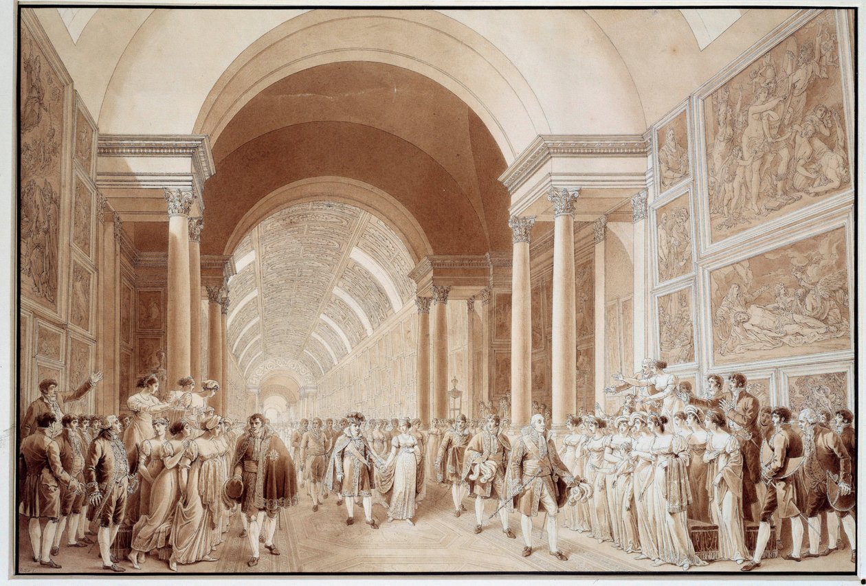 Vista del corteo nuziale di Napoleone I (1769-1821) con l