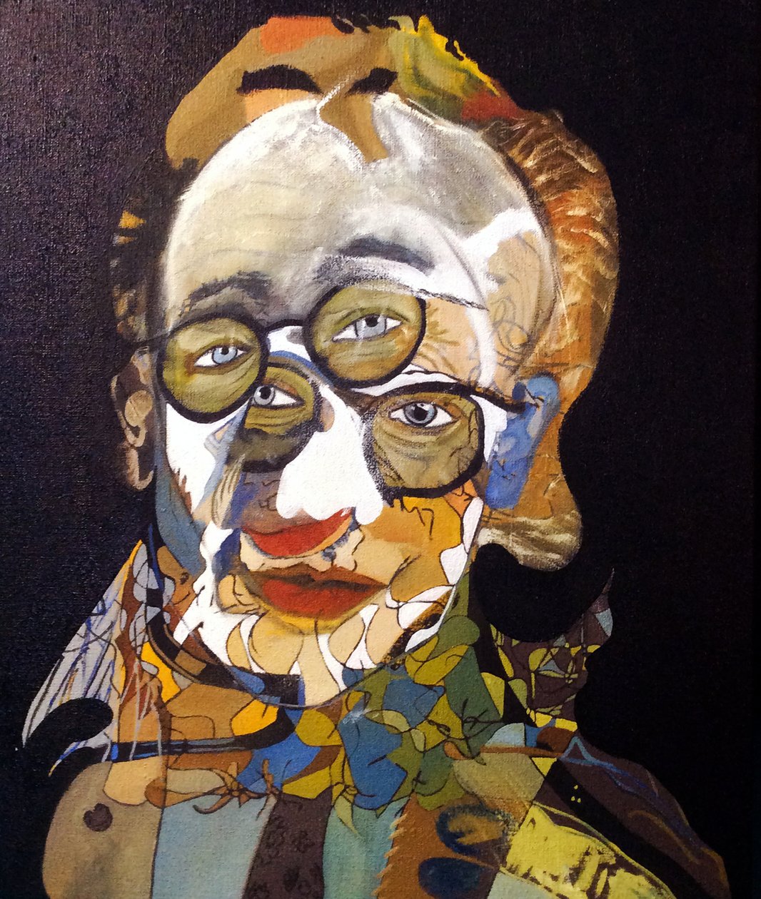 50 grandi scrittori della storia: Allen Ginsberg, 2015 (olio e acrilico su tela) da Benoit Erwann Boucherot