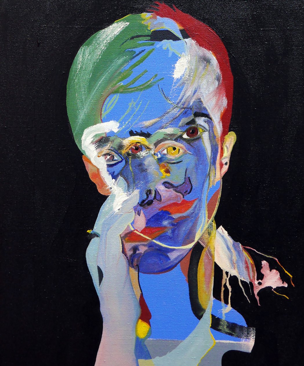 50 grandi scrittori della storia: Christine Angot, 2015 (olio e acrilico su tela) da Benoit Erwann Boucherot