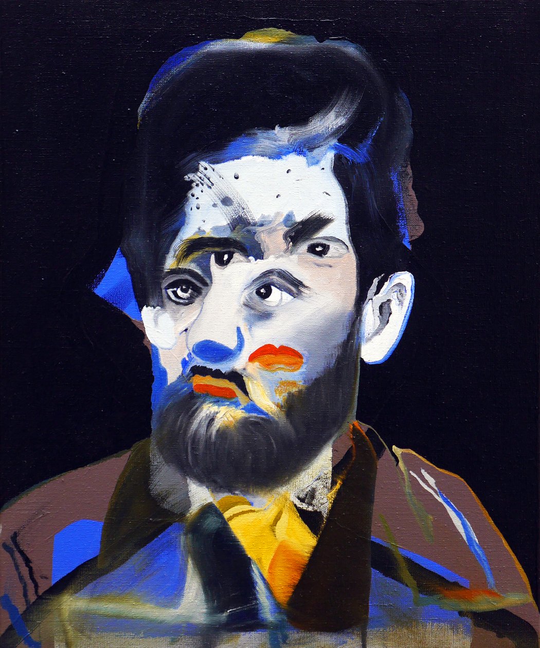 50 Grandi scrittori della storia: Émile Zola, 2015 (olio e acrilico su tela) da Benoit Erwann Boucherot
