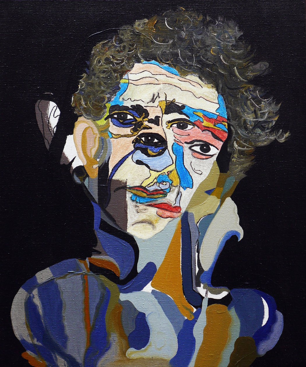 50 grandi scrittori della storia: Norman Mailer, 2015 (olio e acrilico su tela) da Benoit Erwann Boucherot