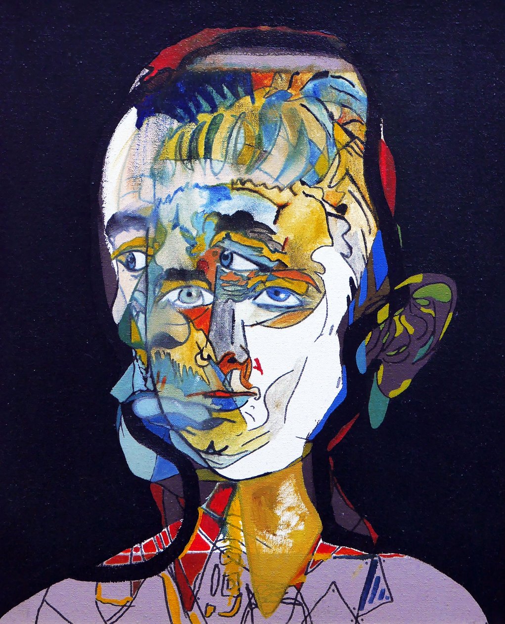 50 grandi scrittori della storia: William Faulkner, 2015 (olio e acrilico su tela) da Benoit Erwann Boucherot