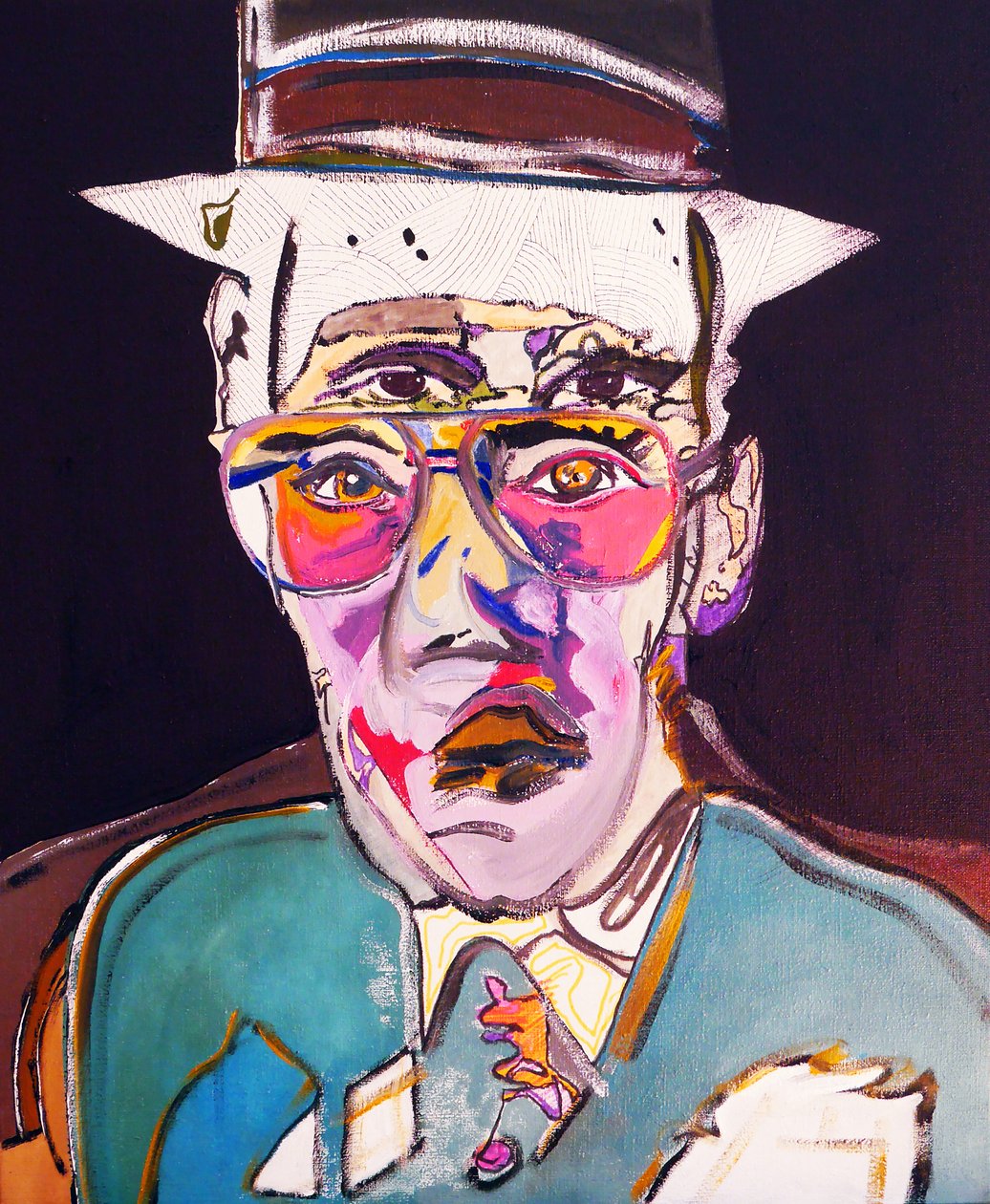 50 Grandi scrittori della storia: William S. Burroughs, 2015 (olio e acrilico su tela) da Benoit Erwann Boucherot