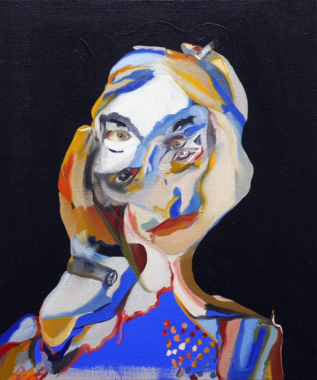 50 grandi scrittori della storia: truman Capote, 2015 (olio e acrilico su tela) da Benoit Erwann Boucherot