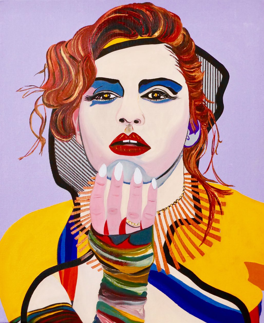 La Nef des fous: Astrid, 2020 (olio su tela) da Benoit Erwann Boucherot