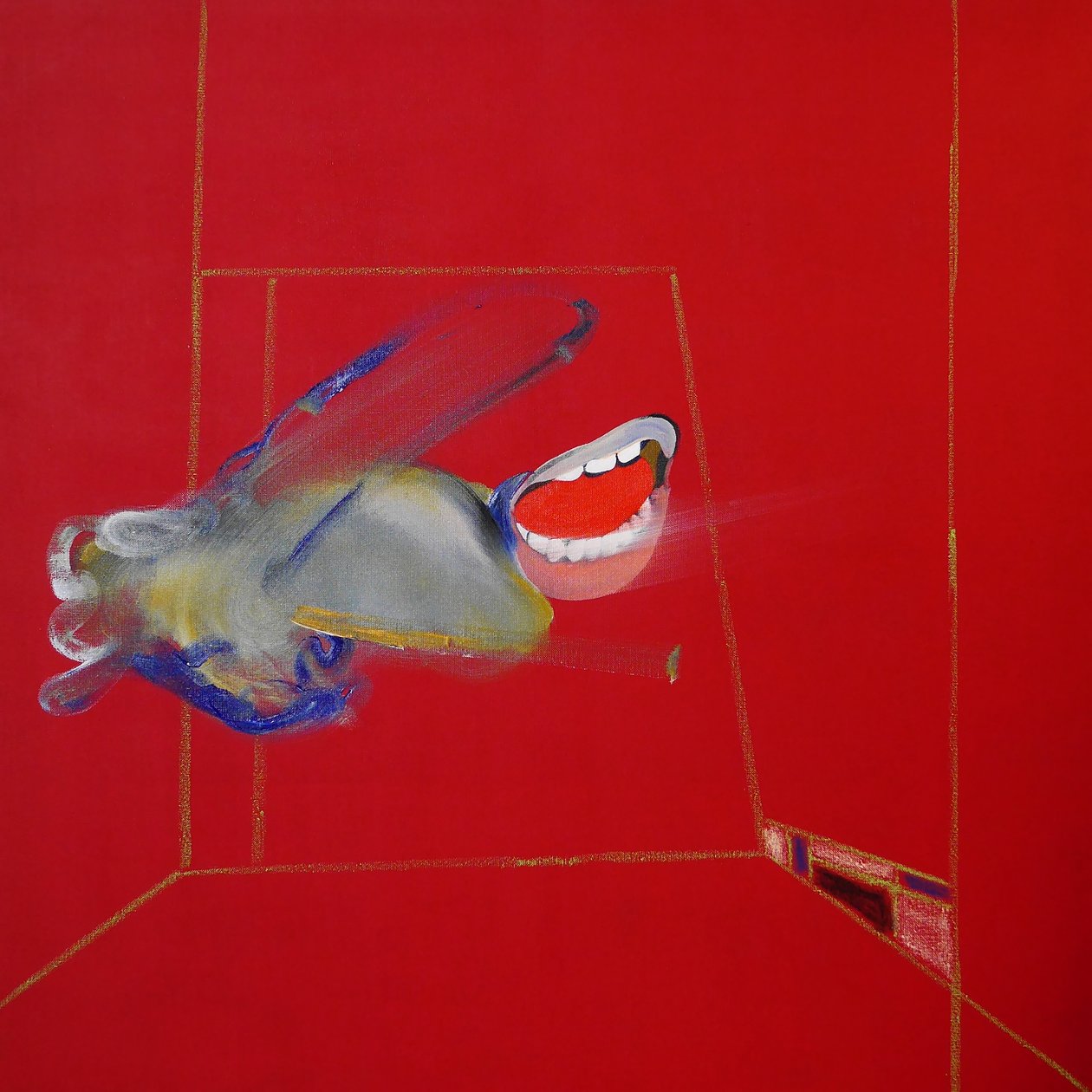 La colère, pannello 1, 2016 (olio e acrilico su tela) da Benoit Erwann Boucherot