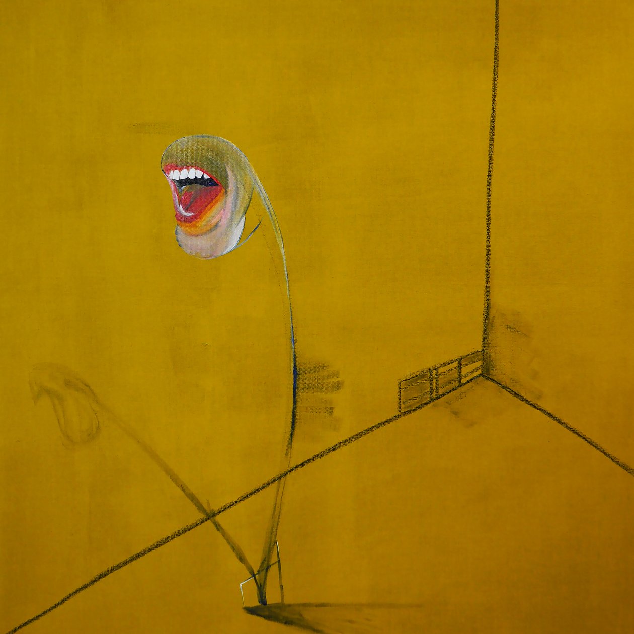 La colère, pannello 2, 2016 (olio e acrilico su tela) da Benoit Erwann Boucherot