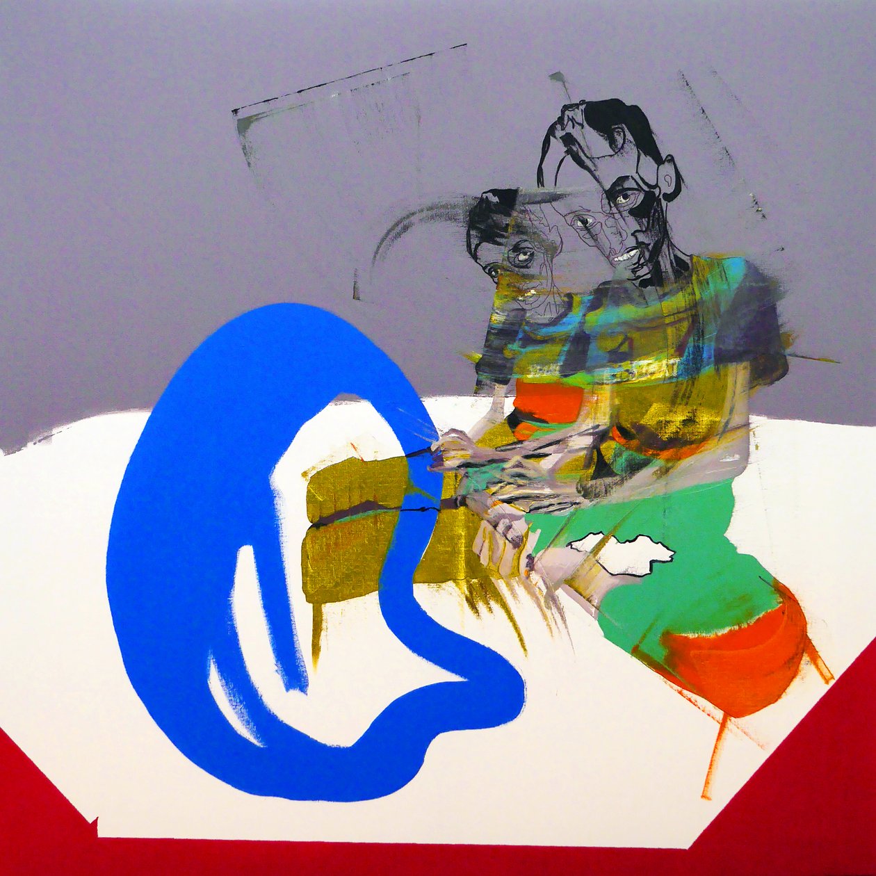 La honte, 2017 (olio e acrilico su tela) da Benoit Erwann Boucherot