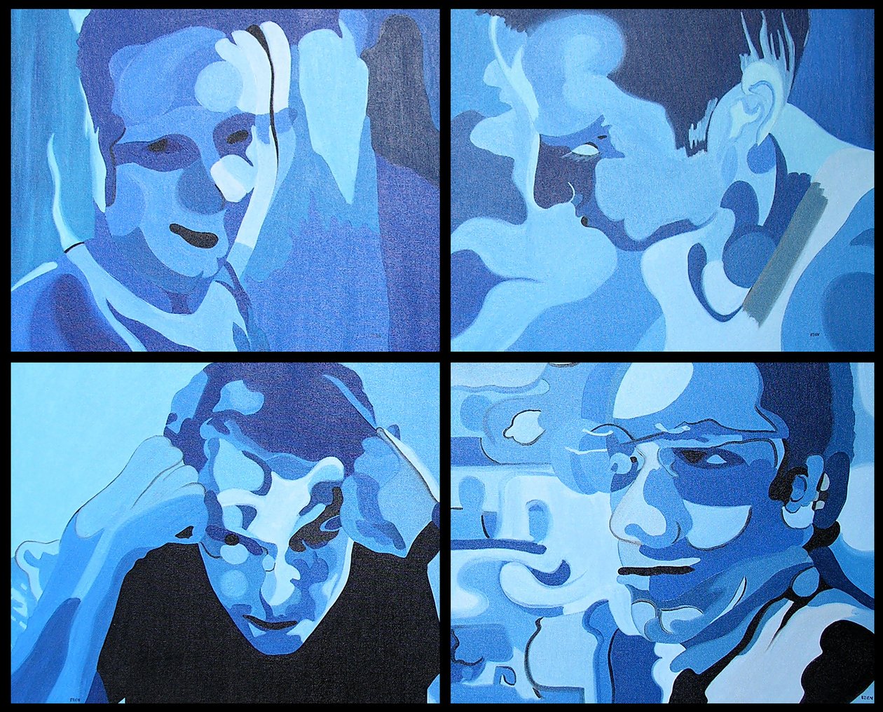 Missione su Marte, 2003 (olio su 4 tele accostate) da Benoit Erwann Boucherot