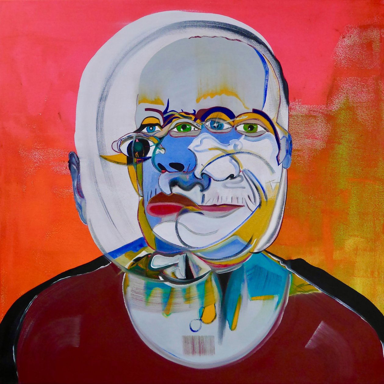 Mythe 7, 2021 (olio e acrilico su tela) da Benoit Erwann Boucherot