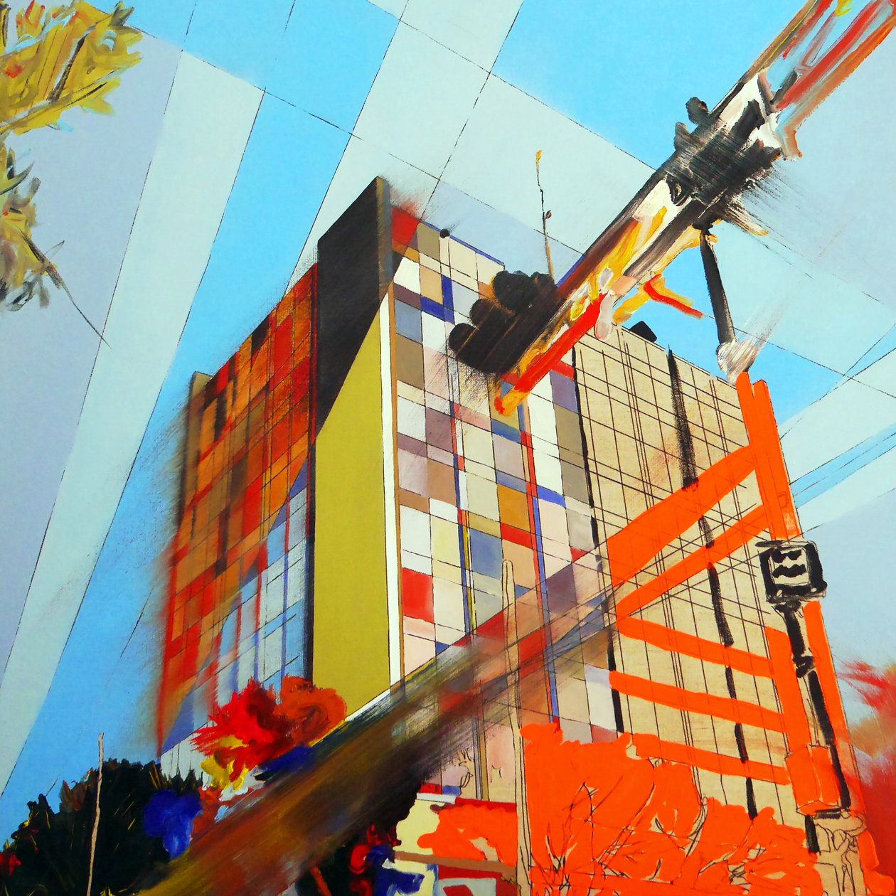 Overlandscape : Messico 3, 2016 (olio su tela) da Benoit Erwann Boucherot