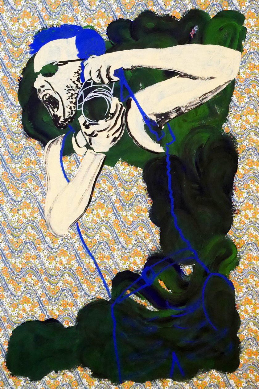 Passager 25, 2020 (acrilico su carta giapponese serigrafata) da Benoit Erwann Boucherot