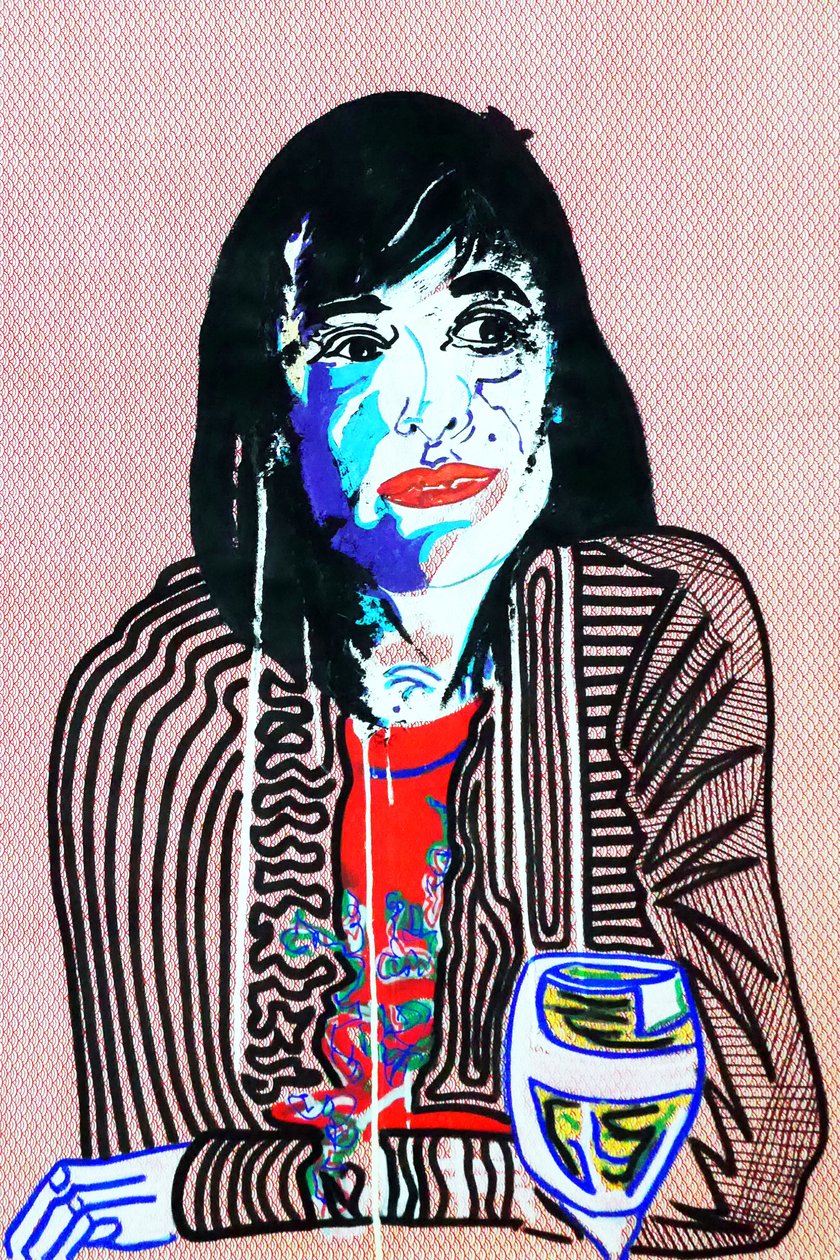 Passager 9, 2020 (acrilico su carta giapponese serigrafata) da Benoit Erwann Boucherot