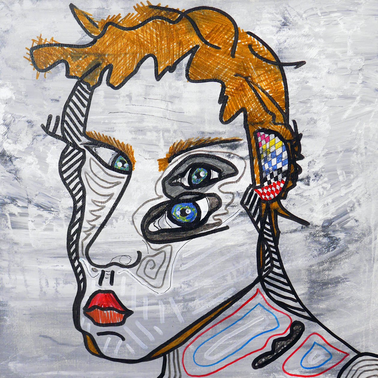 Surautoportrait sacrifié, 2014 (acrilico su tela) da Benoit Erwann Boucherot