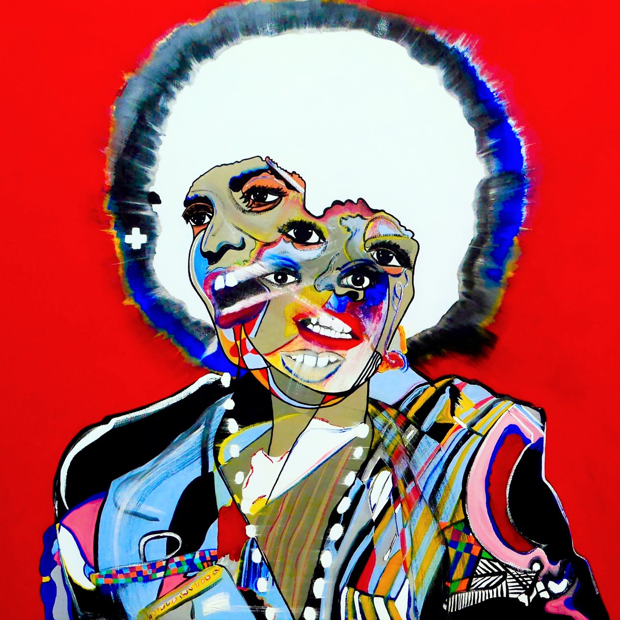 Surportrait : Angela Davis, 2021 (olio su tela) da Benoit Erwann Boucherot
