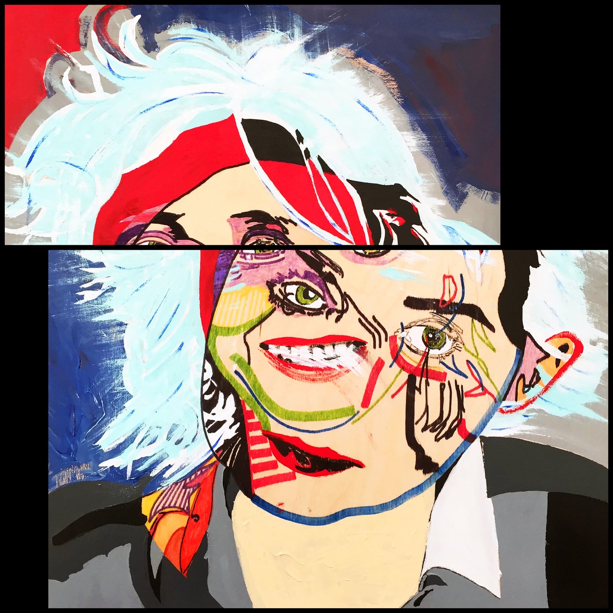 Surportrait : Catherine Mavrikakis, 2019 (acrilico su carta) da Benoit Erwann Boucherot