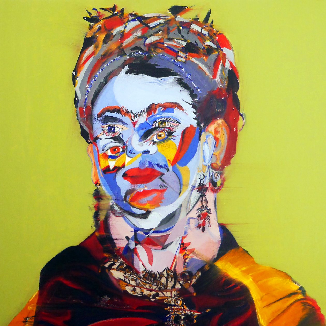 Surportrait : Frida Kahlo, 2018 (olio su tela) da Benoit Erwann Boucherot