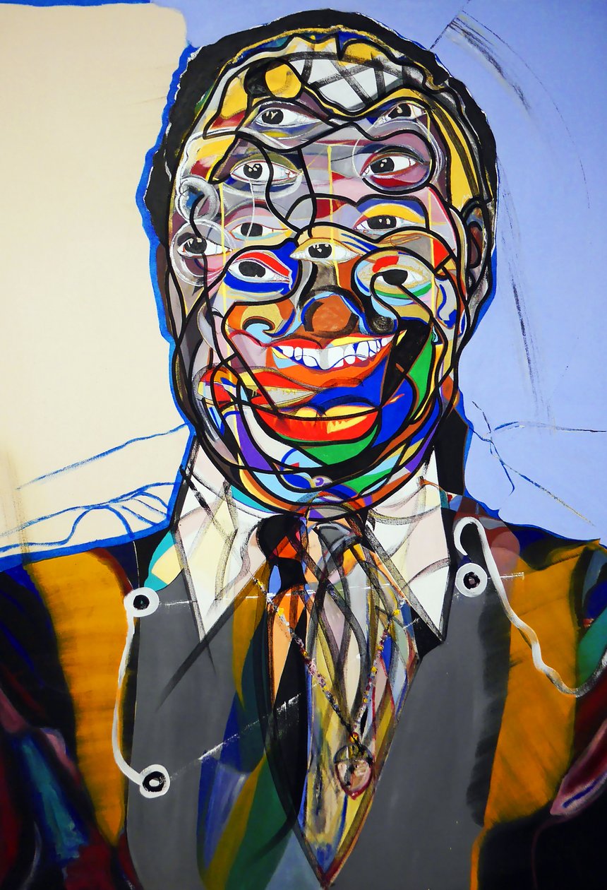 Surportrait : James Baldwin 2, 2021 (olio su tela) da Benoit Erwann Boucherot