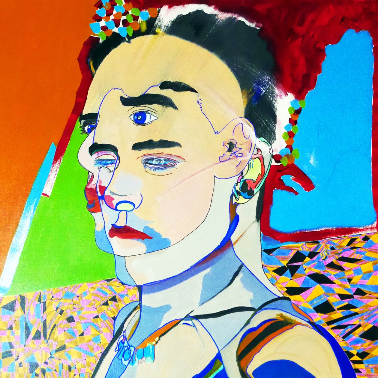 Surportrait : Juan Pablo Salazar perez, 2017 (olio su tela) da Benoit Erwann Boucherot
