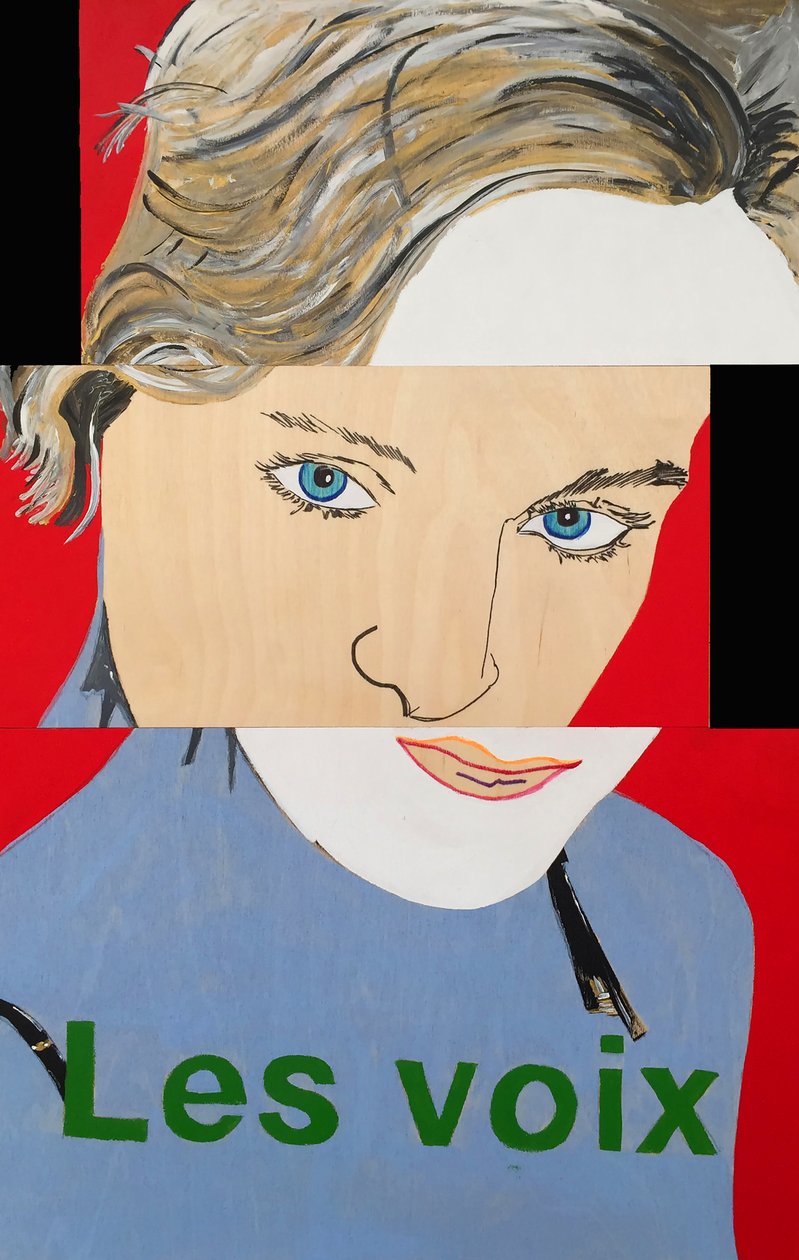 Surportrait : Nelly Arcan, 2021 (olio e acrilico su 4 pannelli di legno giustapposti) da Benoit Erwann Boucherot