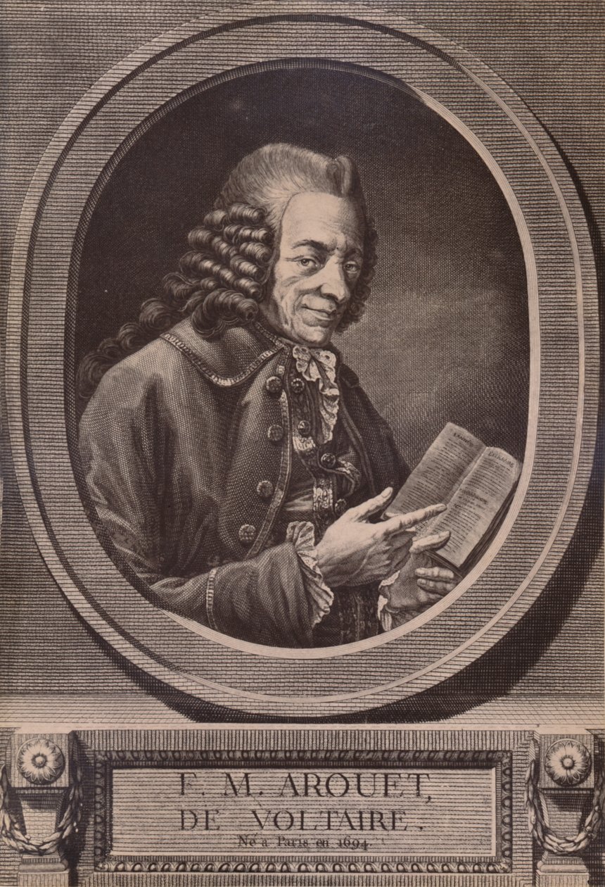Voltaire, scrittore e filosofo francese, XVIII secolo 1894 da Benoit Louis Henriquez
