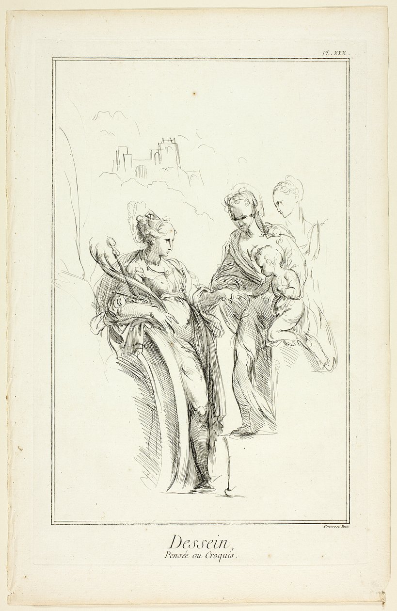 Design: Schizzo, da Encyclopédie da Benoit Louis Prevost