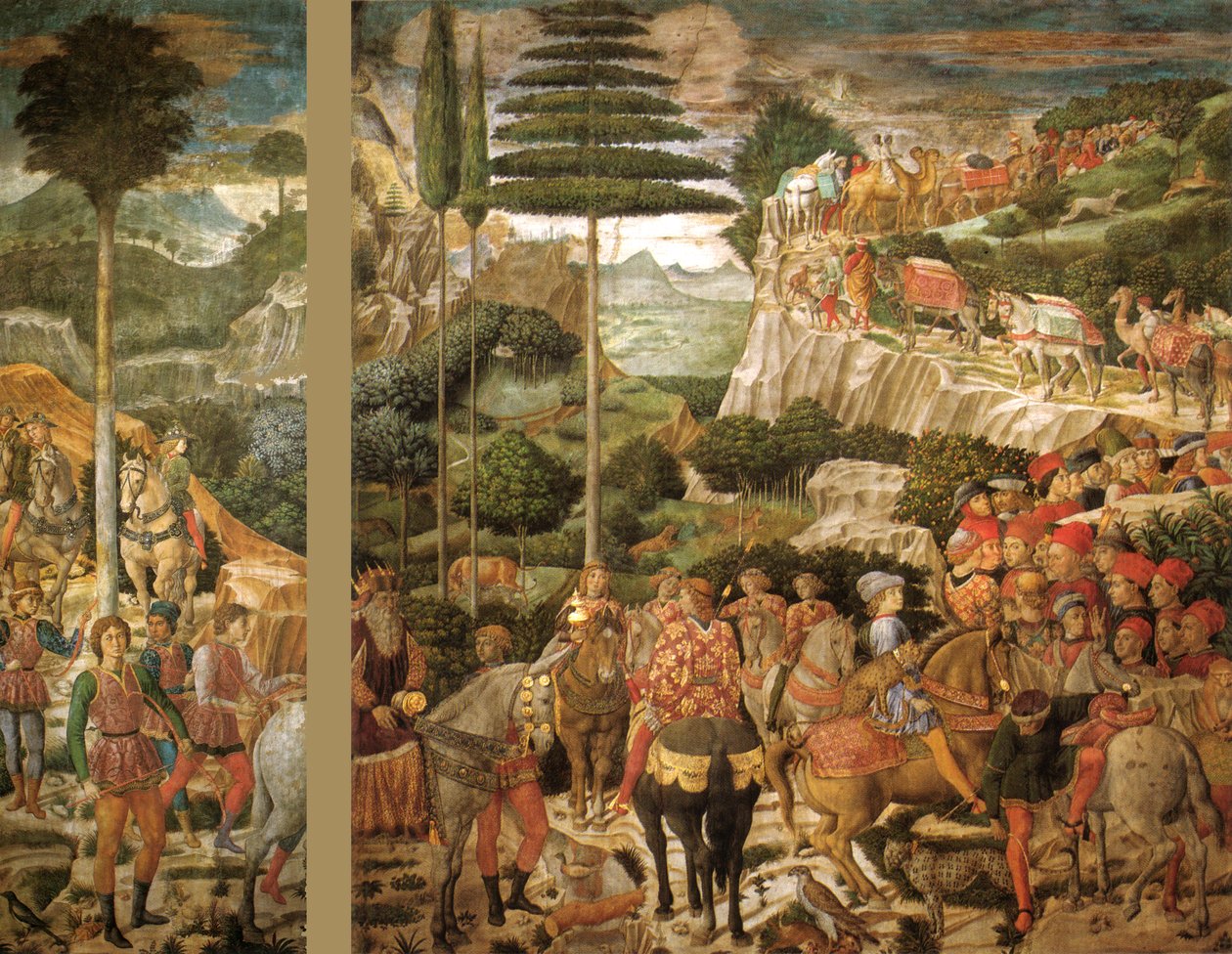 Italian: Il viaggio dei Magi: il corteo di Melchiorre Procession of the Oldest King da Benozzo Gozzoli