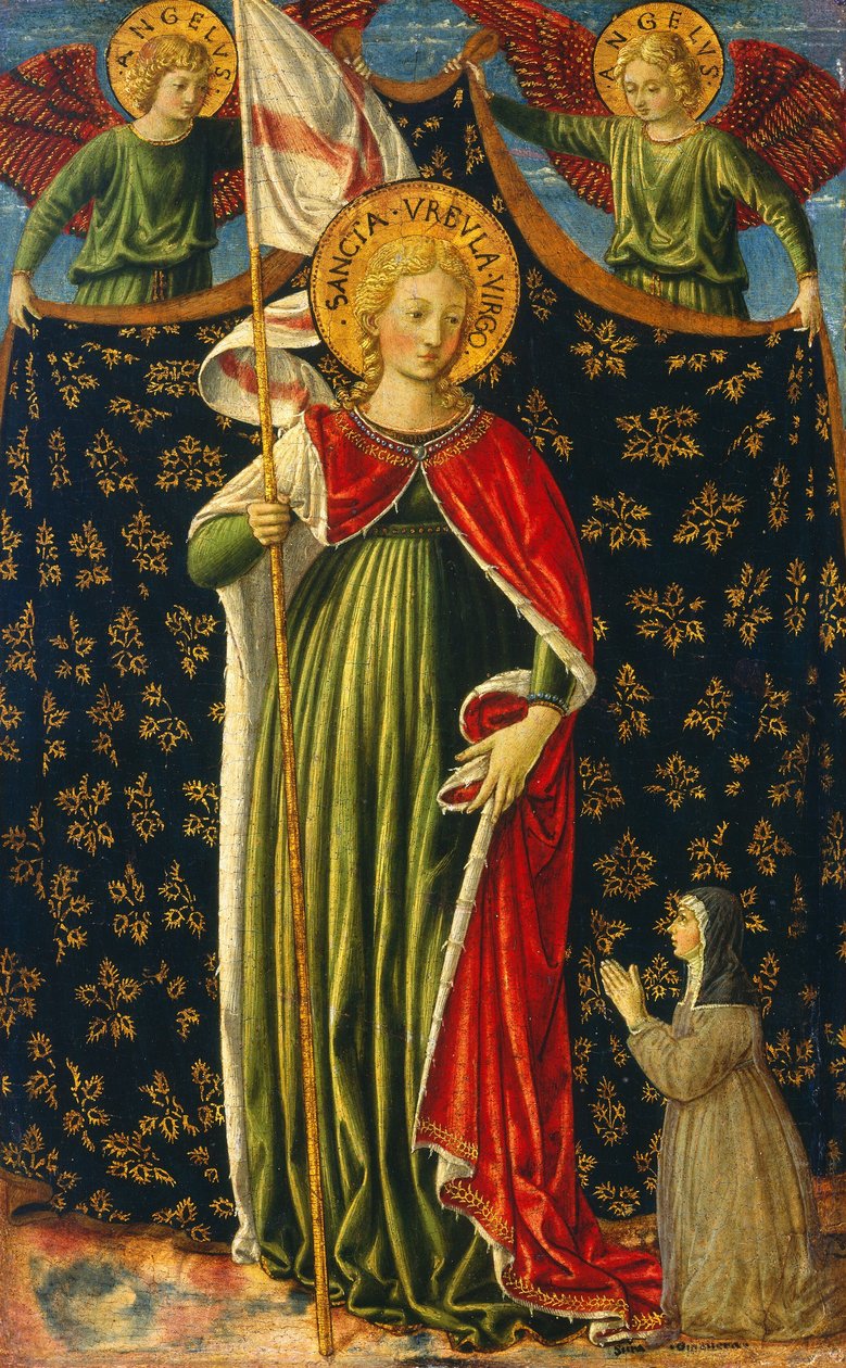 Santa Orsola con Due Angeli e Donatore da Benozzo Gozzoli