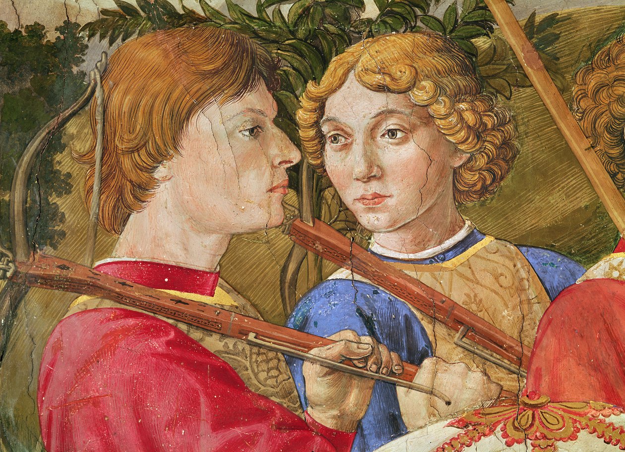 Processione dei Magi, processione guidata da Lorenzo il Magnifico nei panni del Mago Gaspare, (dettaglio) da Benozzo di Lese di Sandro Gozzoli