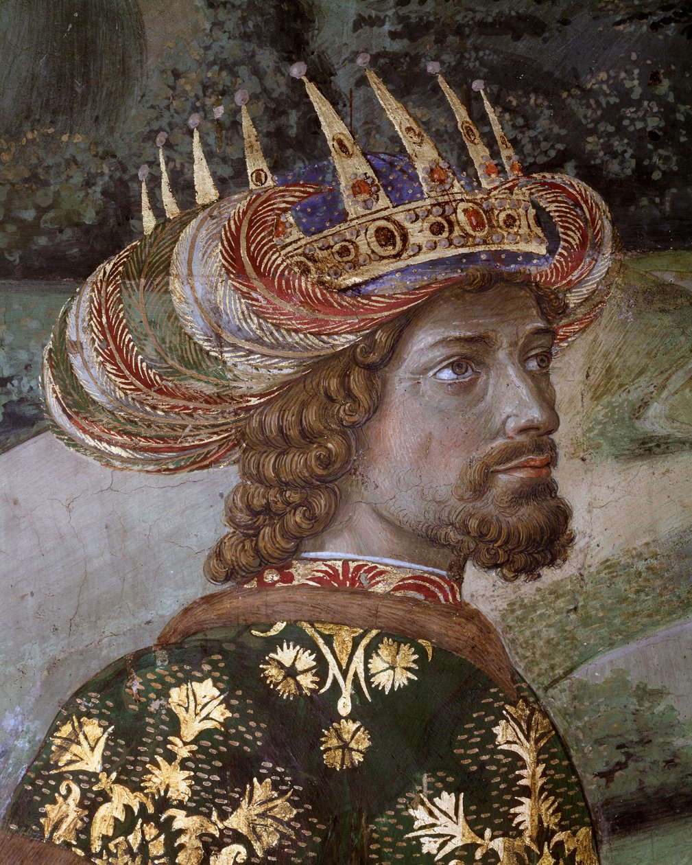 Il Viaggio dei Magi (dettaglio di Baldassarre sotto i tratti di Giovanni VIII Paleologo) da Benozzo di Lese di Sandro Gozzoli