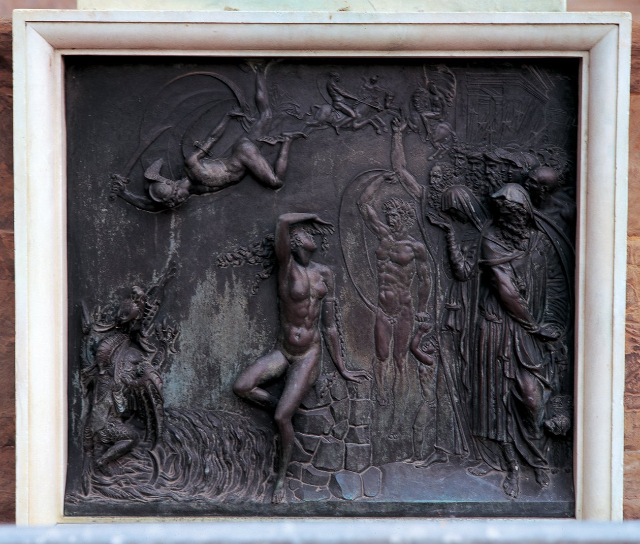 Placca raffigurante Perseo che salva Andromeda, 1545-55 da Benvenuto Cellini