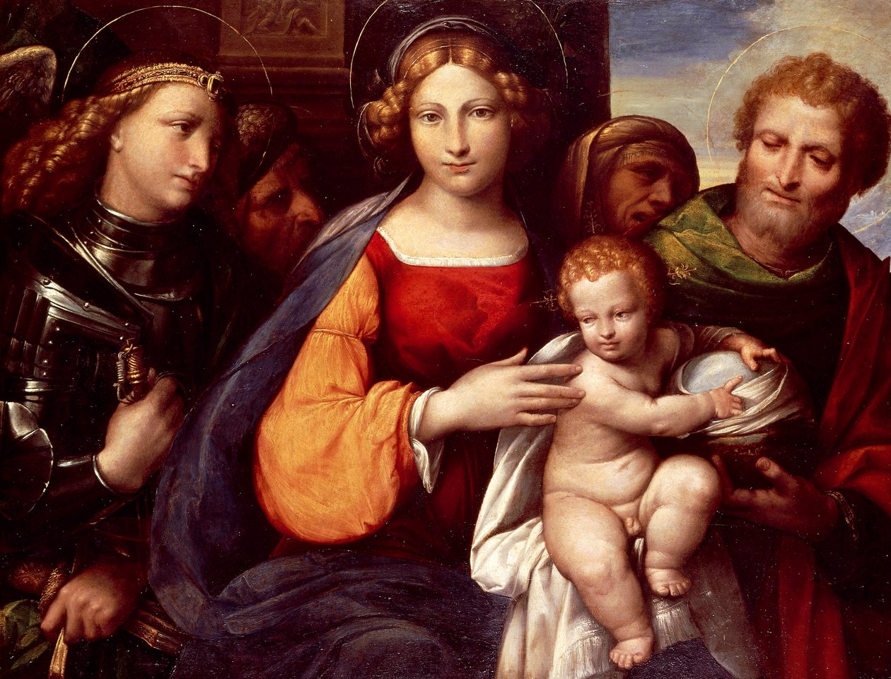 Vergine con Bambino e Santi Michele e Giuseppe da Benvenuto Tisi da Garofalo