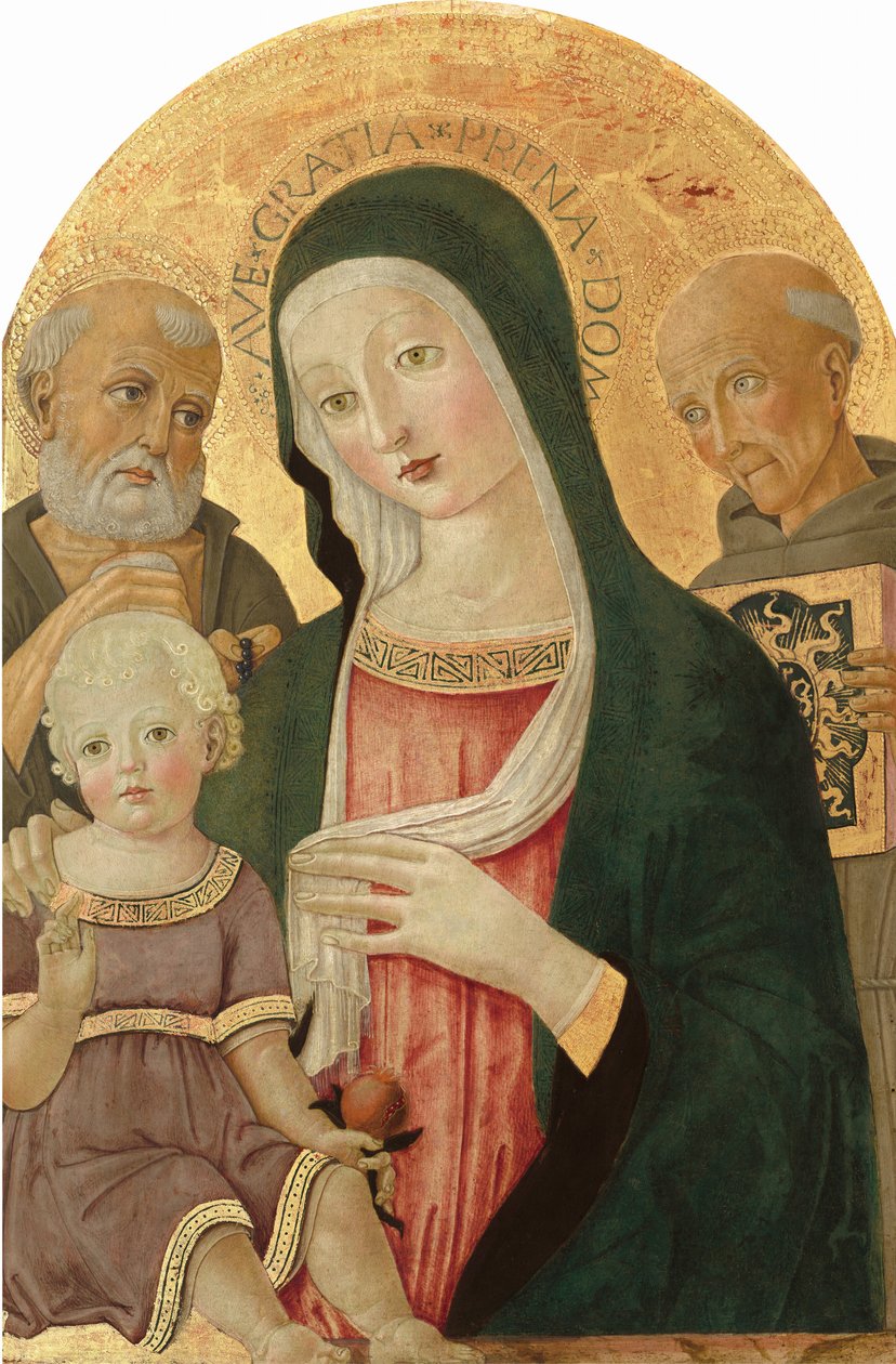 Madonna col Bambino con San Girolamo e San Bernardino da Siena, c. 1480-1485 da Benvenuto di Giovanni