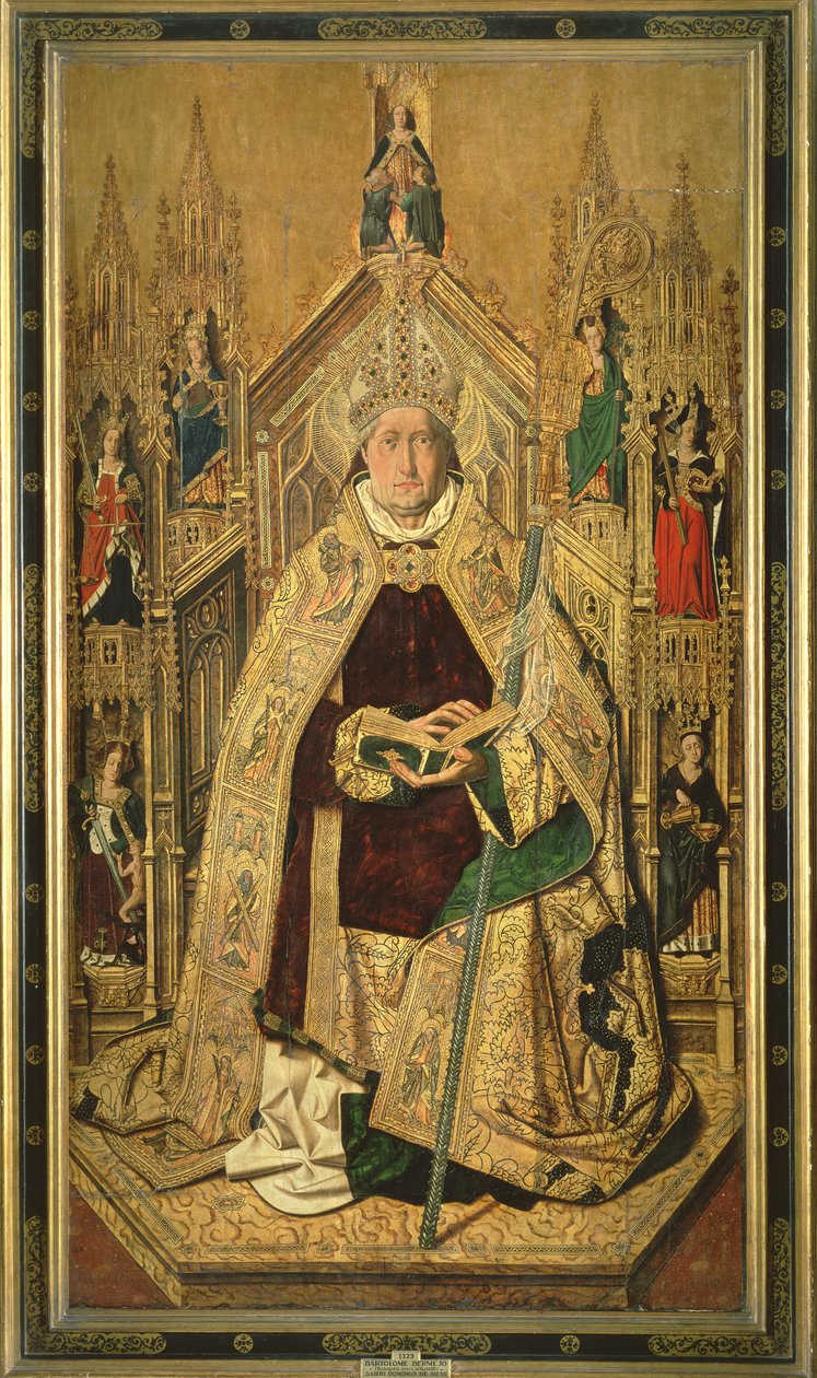 San Domenico in trono come abate di Silos, 1474 da Bartolomé Bermejo