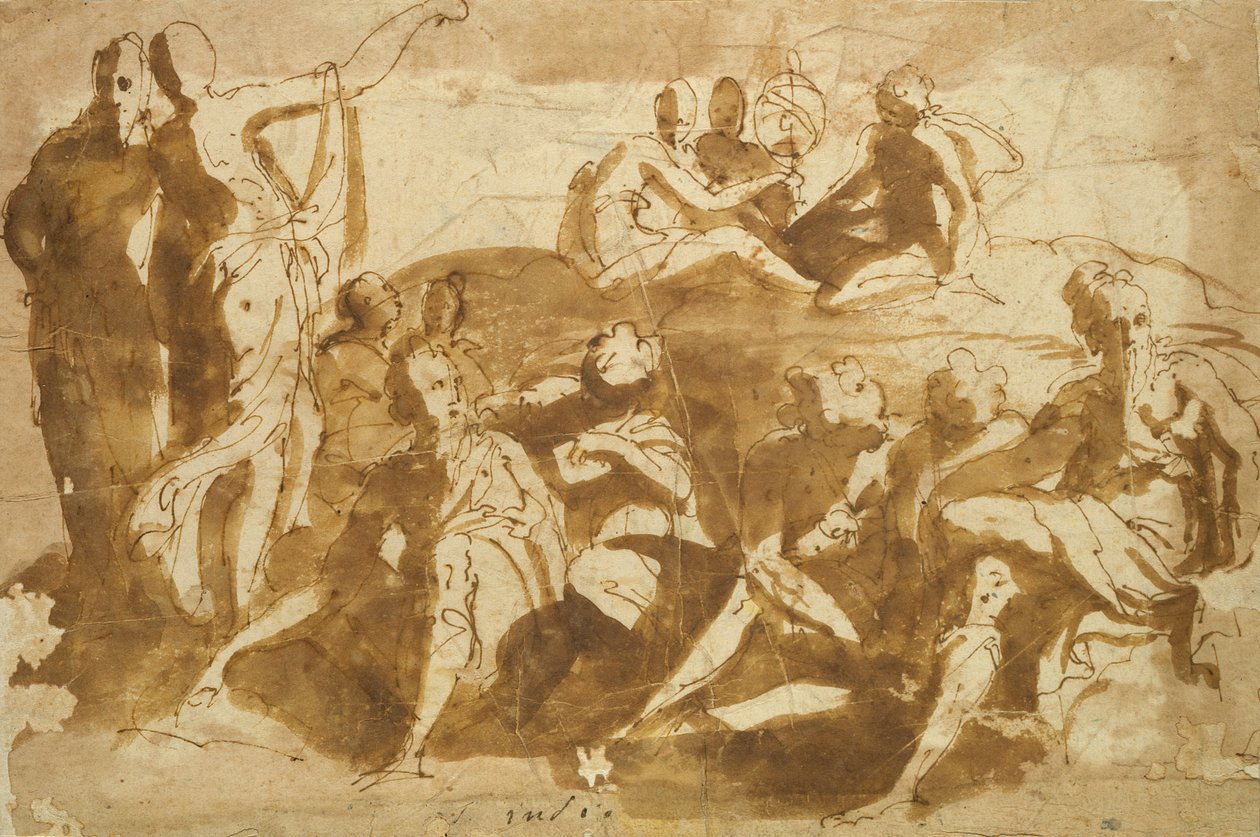 Figure per un paesaggio celeste da Bernadino India