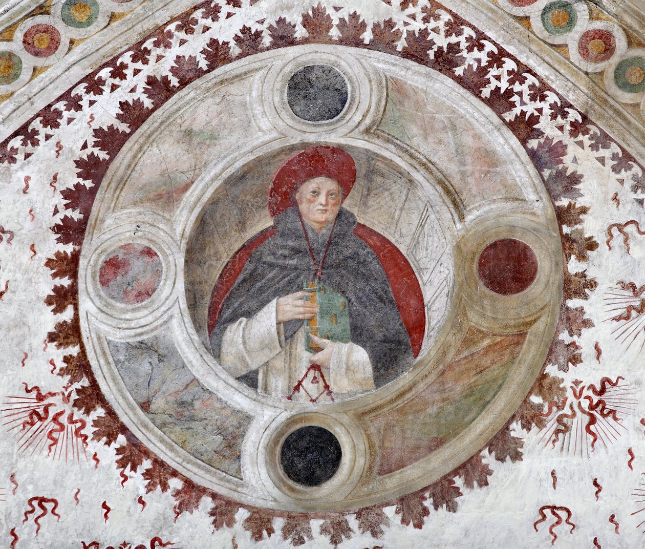 Rappresentazione di un Cardinale Domenicano (Un Cardinale Domenicano) Affresco di Bernardino Zenale e Bernardino Butinone da Bernadino and Zenale B.  Butinone