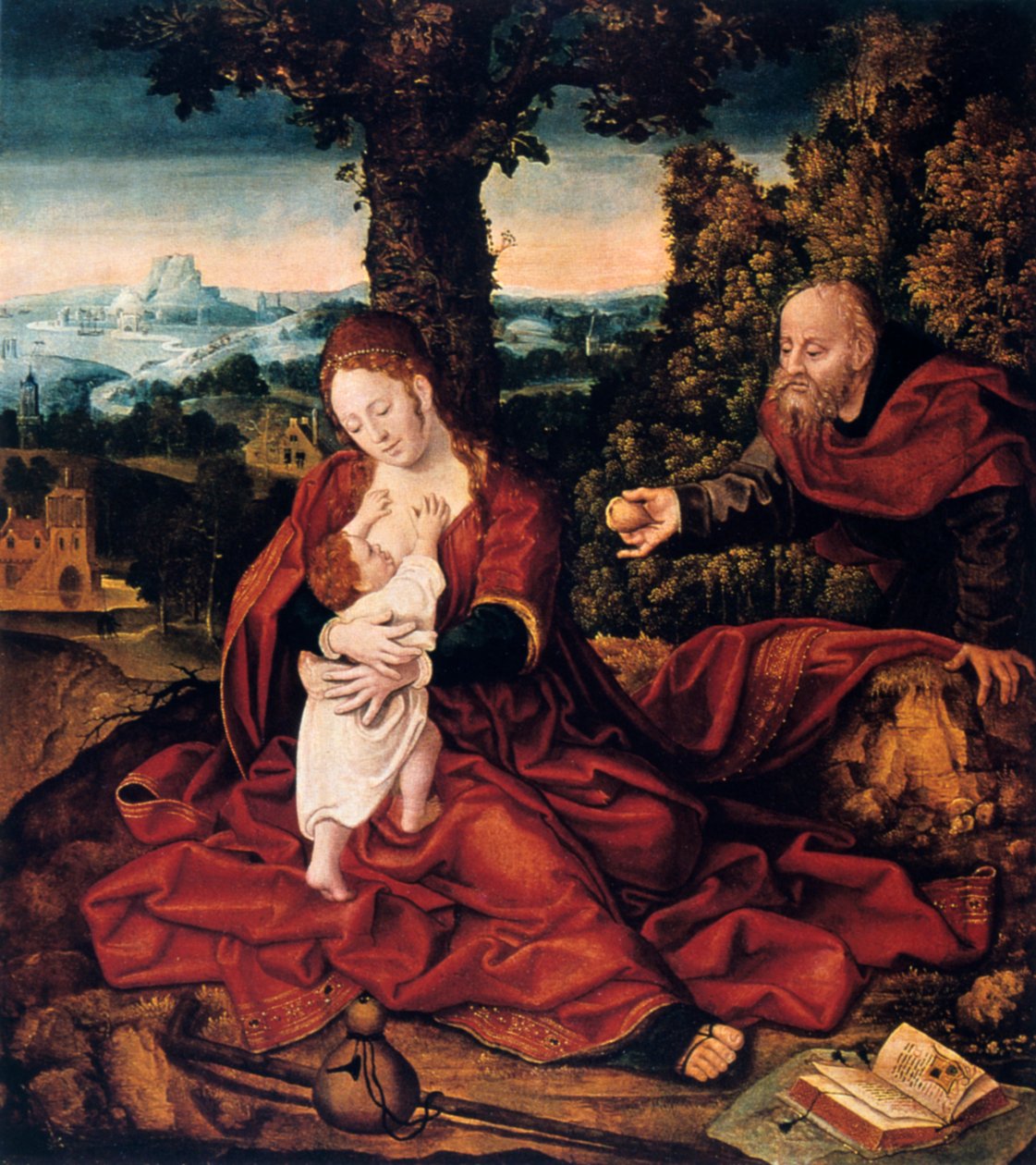 Il riposo durante la fuga in Egitto, XVI secolo da Bernard van Orley
