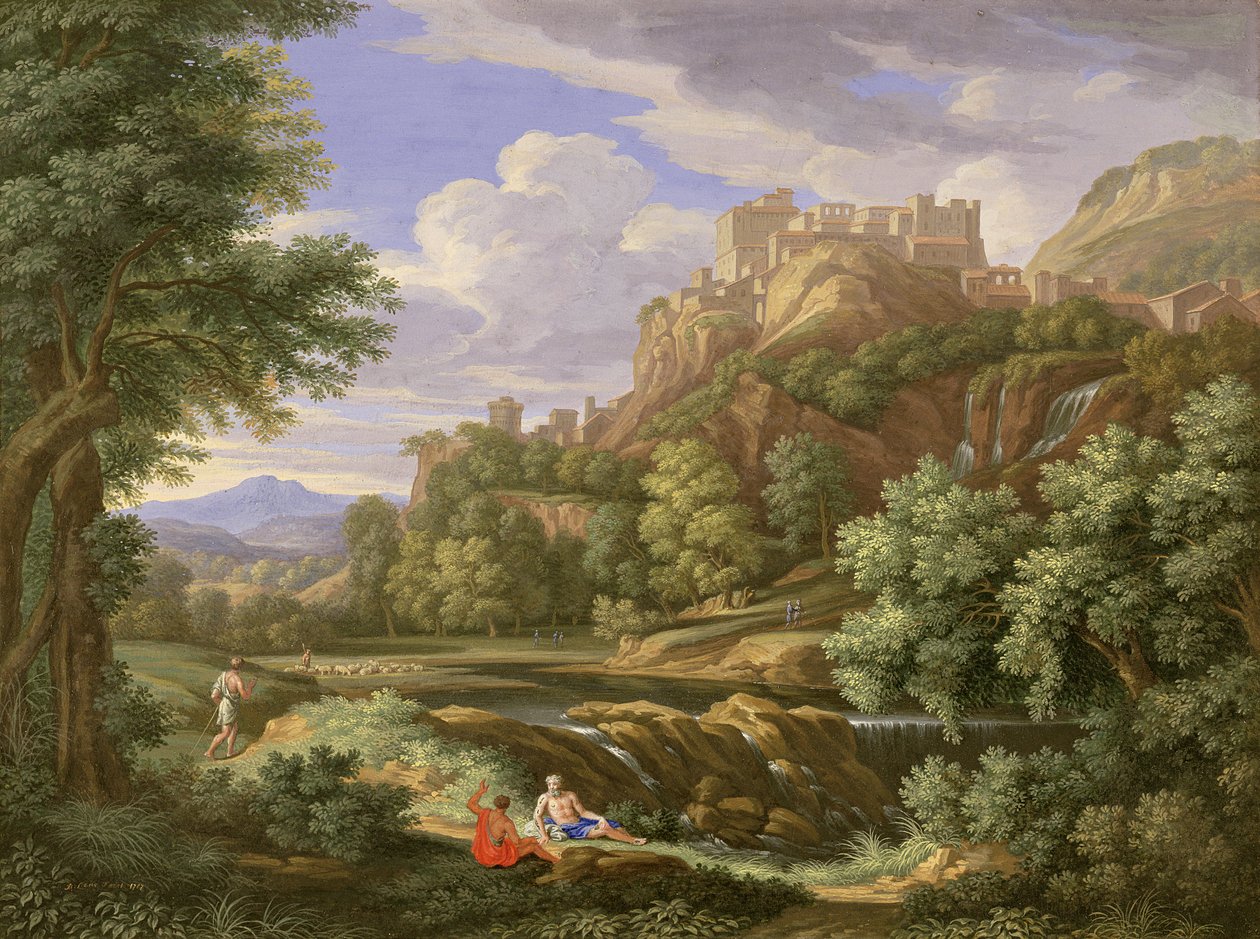 Paesaggio classico, 1717 da Bernard Lens