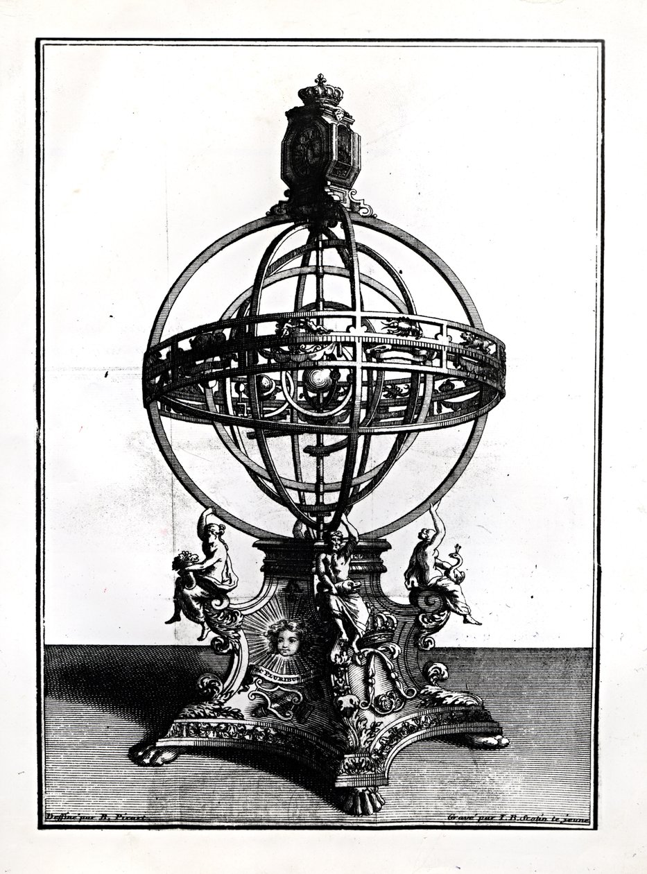 Sfera Armillare del Sistema Copernicano, incisa da Gerard Jean Baptiste Scotin (1671-1716) da Bernard Picart