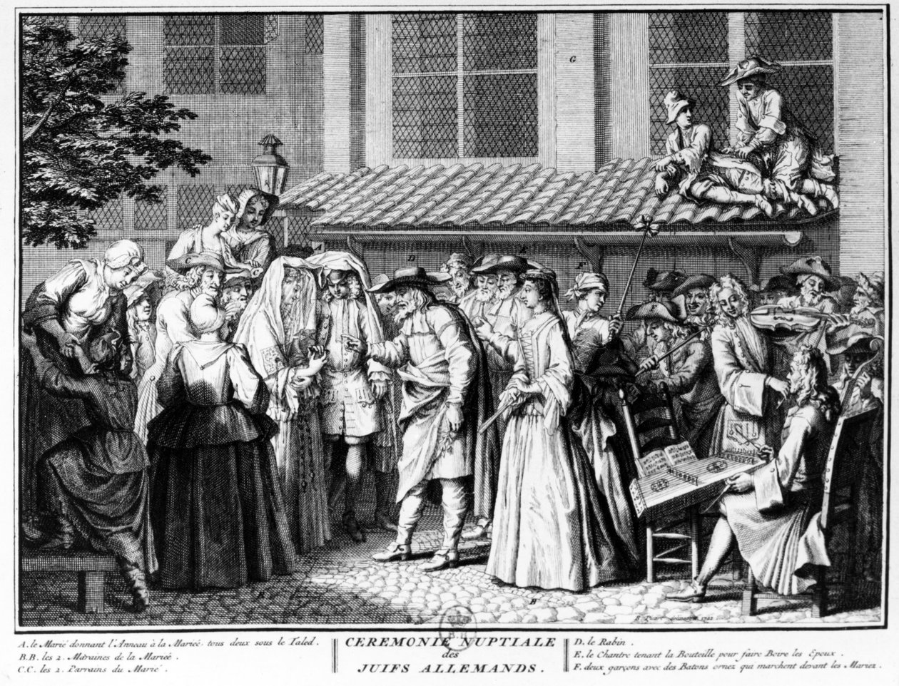 Cerimonia nuziale degli ebrei tedeschi, 1725 da Bernard Picart