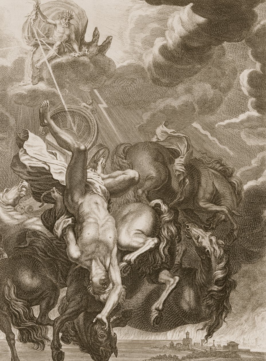 Fetonte colpito dal fulmine di Giove, 1731 da Bernard Picart