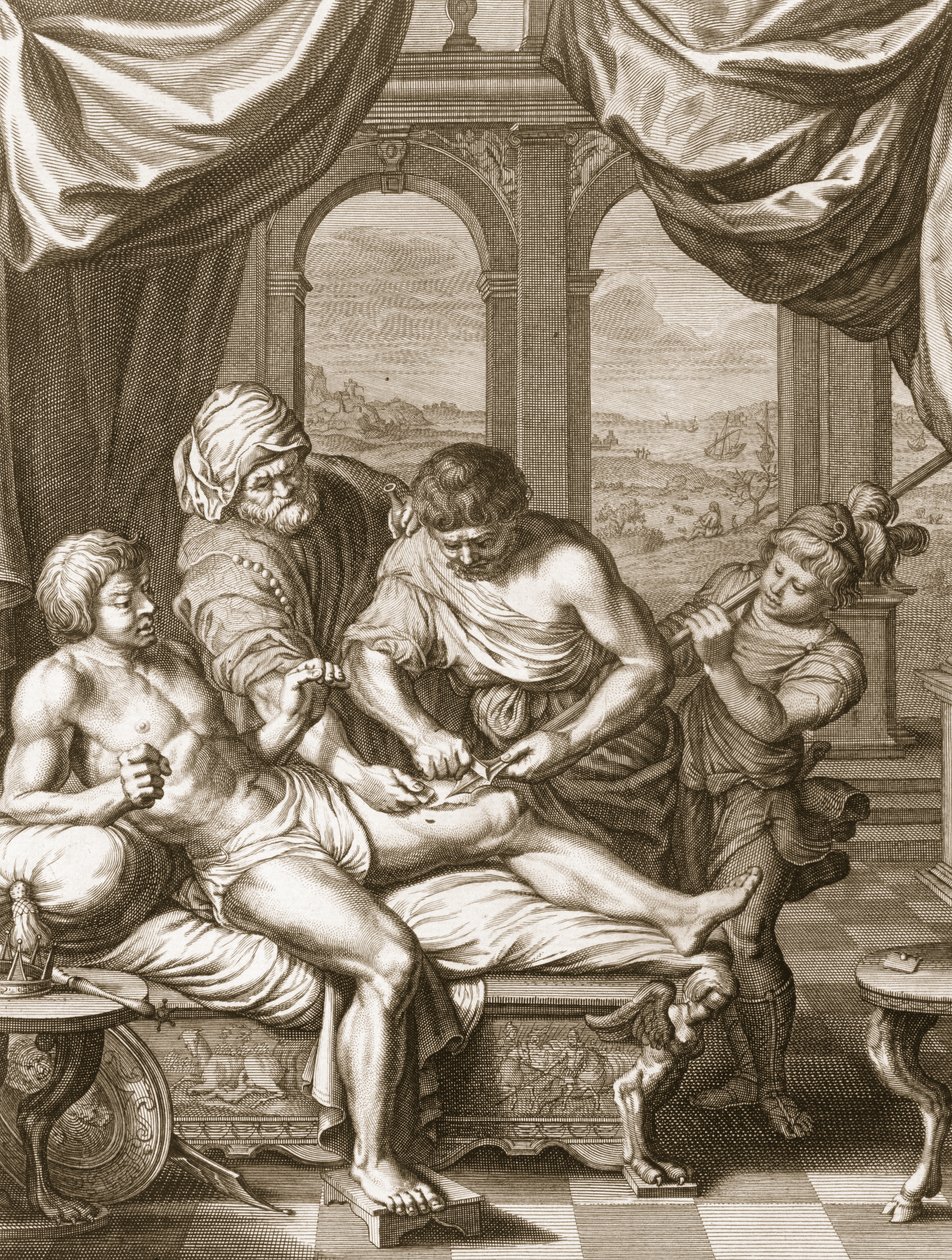 Telefo curato dalla ruggine della stessa lancia che lo ferì, 1731 da Bernard Picart