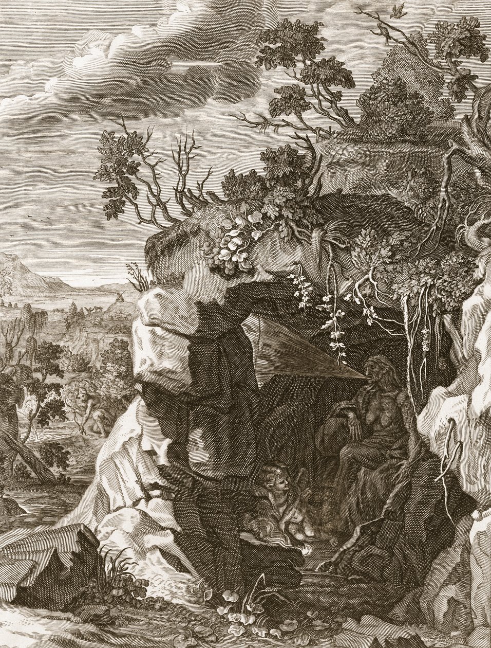 La ninfa Eco trasformata in suono, 1731 da Bernard Picart