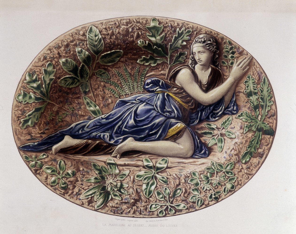 Madeleine nel deserto - Piatto ceramico, in "L