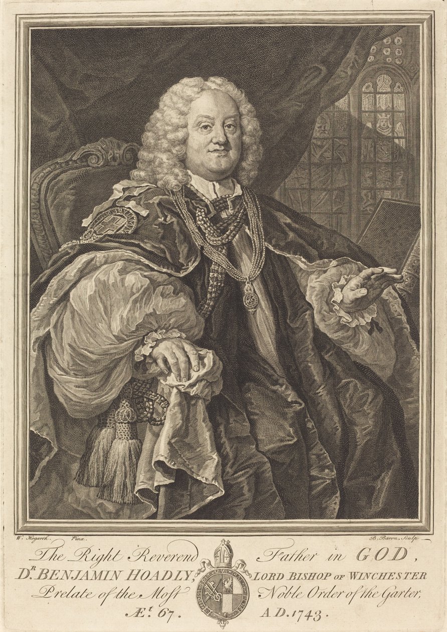 Vescovo Hoadly da Bernard Baron after William Hogarth